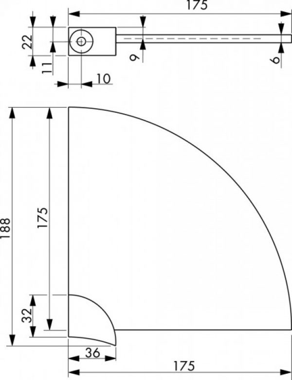 Etagère Salle de Bain gauche Hansgrohe Pharo
