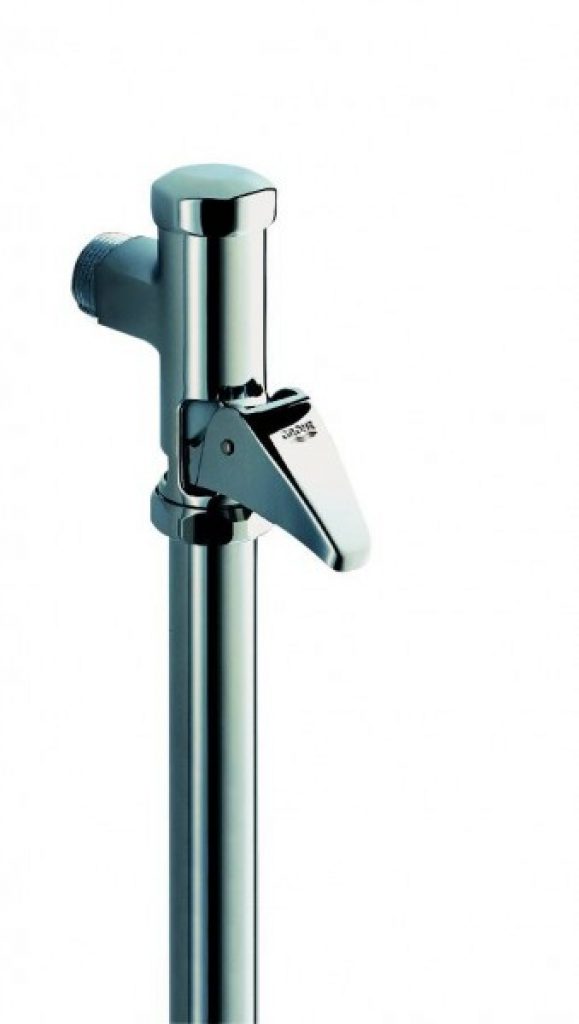 Evacuation WC Grohe Rondo Robinet de chasse pour WC Chromé Laiton fond plat