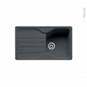 Evier De Cuisine Calypso Granit Graphite 1 Bac Egouttoir A Encastrer Franke
