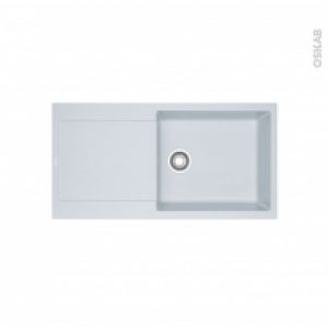Evier De Cuisine Maris Granit Blanc Artic 1 Grand Bac Egouttoir A Encastrer Franke