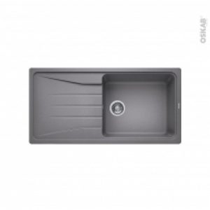 Evier De Cuisine Sona Xl 6S Granit Gris Allumatic 1 Grand Bac Egouttoir A Encastrer Blanco