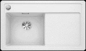 Evier Encastrable Blanco Zenar 45 S avec planche en bois et égouttoir (523737)