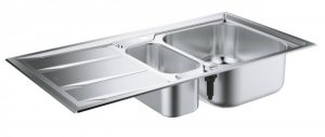 Evier Encastrable Grohe K400+ Acier inoxydable avec 1,5 égouttoir 983x513mm FlatEdge