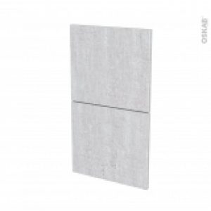 Facades De Cuisine 2 Tiroirs N52 Hoda Beton L40 X H70 Cm