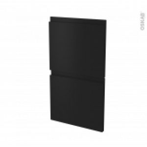 Facades De Cuisine 2 Tiroirs N52 Ipoma Noir Mat L40 X H70 Cm