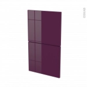 Facades De Cuisine 2 Tiroirs N52 Keria Aubergine L40 X H70 Cm