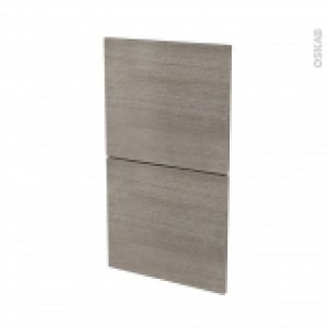 Facades De Cuisine 2 Tiroirs N52 Stilo Noyer Naturel L40 X H70 Cm
