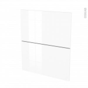 Facades De Cuisine 2 Tiroirs N57 Bora Blanc L60 X H70 Cm