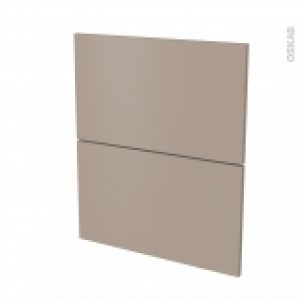Facades De Cuisine 2 Tiroirs N57 Ginko Taupe L60 X H70 Cm