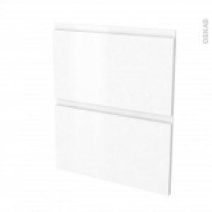 Facades De Cuisine 2 Tiroirs N57 Ipoma Blanc Mat L60 X H70 Cm
