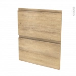 Facades De Cuisine 2 Tiroirs N57 Ipoma Chene Naturel L60 X H70 Cm