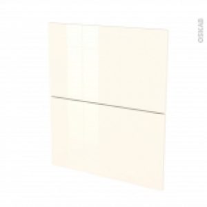 Facades De Cuisine 2 Tiroirs N57 Keria Ivoire L60 X H70 Cm