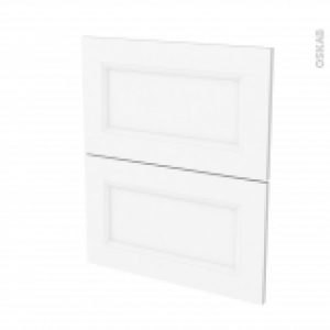 Facades De Cuisine 2 Tiroirs N57 Static Blanc L60 X H70 Cm