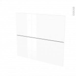 Facades De Cuisine 2 Tiroirs N60 Bora Blanc L80 X H70 Cm