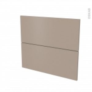 Facades De Cuisine 2 Tiroirs N60 Ginko Taupe L80 X H70 Cm