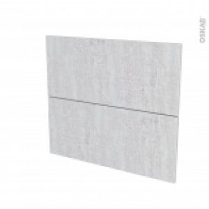 Facades De Cuisine 2 Tiroirs N60 Hoda Beton L80 X H70 Cm