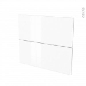 Facades De Cuisine 2 Tiroirs N60 Iris Blanc L80 X H70 Cm