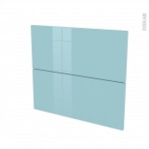 Facades De Cuisine 2 Tiroirs N60 Keria Bleu L80 X H70 Cm