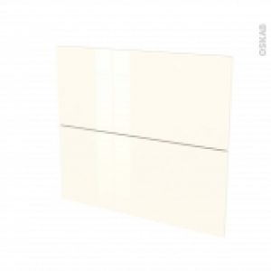 Facades De Cuisine 2 Tiroirs N60 Keria Ivoire L80 X H70 Cm