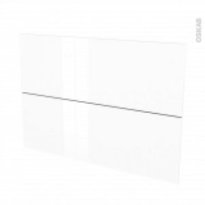 Facades De Cuisine 2 Tiroirs N61 Bora Blanc L100 X H70 Cm
