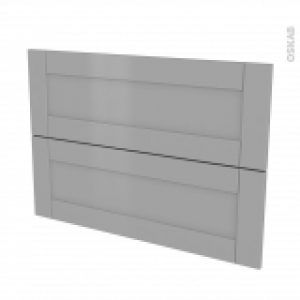 Facades De Cuisine 2 Tiroirs N61 Filipen Gris L100 X H70 Cm