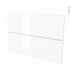 Facades De Cuisine 2 Tiroirs N61 Iris Blanc L100 X H70 Cm