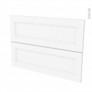 Facades De Cuisine 2 Tiroirs N61 Static Blanc L100 X H70 Cm
