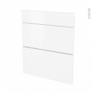 Facades De Cuisine 3 Tiroirs N58 Ginko Blanc L60 X H70 Cm