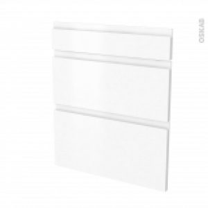 Facades De Cuisine 3 Tiroirs N58 Ipoma Blanc Mat L60 X H70 Cm
