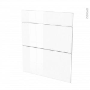 Facades De Cuisine 3 Tiroirs N58 Iris Blanc L60 X H70 Cm