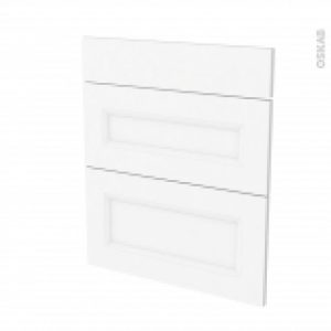 Facades De Cuisine 3 Tiroirs N58 Static Blanc L60 X H70 Cm