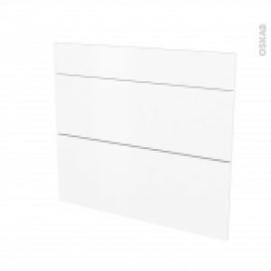 Facades De Cuisine 3 Tiroirs N74 Ginko Blanc L80 X H70 Cm