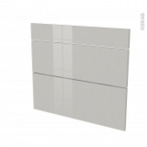 Facades De Cuisine 3 Tiroirs N74 Ivia Gris L80 X H70 Cm