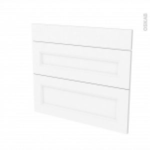 Facades De Cuisine 3 Tiroirs N74 Static Blanc L80 X H70 Cm