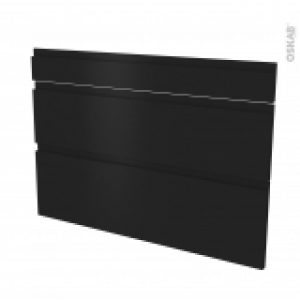 Facades De Cuisine 3 Tiroirs N75 Ipoma Noir Mat L100 X H70 Cm