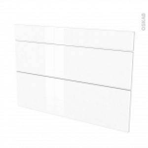 Facades De Cuisine 3 Tiroirs N75 Iris Blanc L100 X H70 Cm