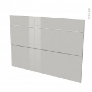 Facades De Cuisine 3 Tiroirs N75 Ivia Gris L100 X H70 Cm