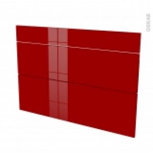 Facades De Cuisine 3 Tiroirs N75 Ivia Rouge L100 X H70 Cm