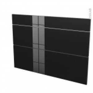 Facades De Cuisine 3 Tiroirs N75 Keria Noir L100 X H70 Cm