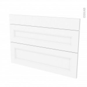 Facades De Cuisine 3 Tiroirs N75 Static Blanc L100 X H70 Cm