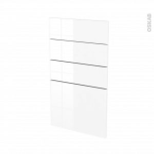 Facades De Cuisine 4 Tiroirs N53 Bora Blanc L40 X H70 Cm