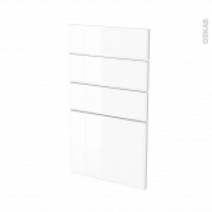 Facades De Cuisine 4 Tiroirs N53 Iris Blanc L40 X H70 Cm