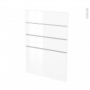 Facades De Cuisine 4 Tiroirs N55 Bora Blanc L50 X H70 Cm
