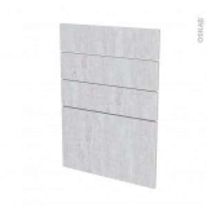 Facades De Cuisine 4 Tiroirs N55 Hoda Beton L50 X H70 Cm