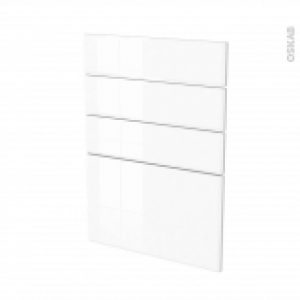 Facades De Cuisine 4 Tiroirs N55 Iris Blanc L50 X H70 Cm