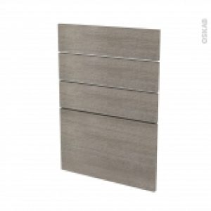 Facades De Cuisine 4 Tiroirs N55 Stilo Noyer Naturel L50 X H70 Cm