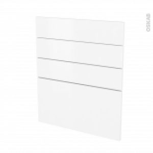 Facades De Cuisine 4 Tiroirs N59 Ginko Blanc L60 X H70 Cm