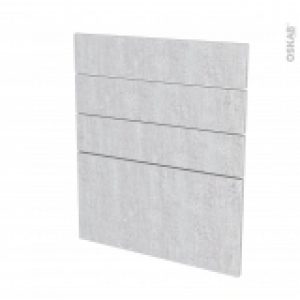 Facades De Cuisine 4 Tiroirs N59 Hoda Beton L60 X H70 Cm