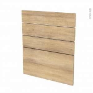 Facades De Cuisine 4 Tiroirs N59 Hosta Chene Naturel L60 X H70 Cm