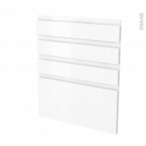 Facades De Cuisine 4 Tiroirs N59 Ipoma Blanc Mat L60 X H70 Cm